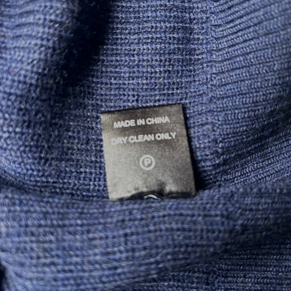 Todd Snyder Sweater Italian Merino Wool Retro Turtle Neck Navy Blue Men's Medium